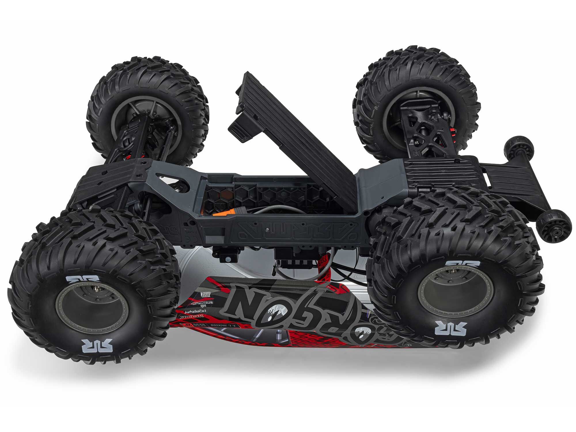 Arrma 1/10 GORGON 223S 2WD RTR Brushless Monster Truck, Red/Black - 20