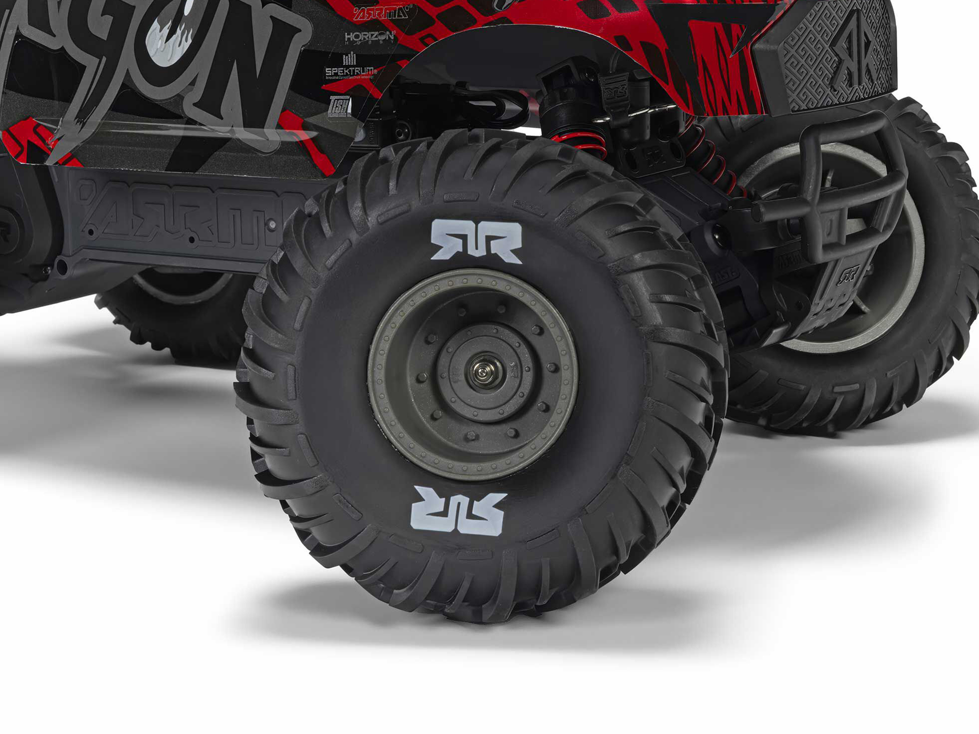 Arrma 1/10 GORGON 223S 2WD RTR Brushless Monster Truck, Red/Black - 21