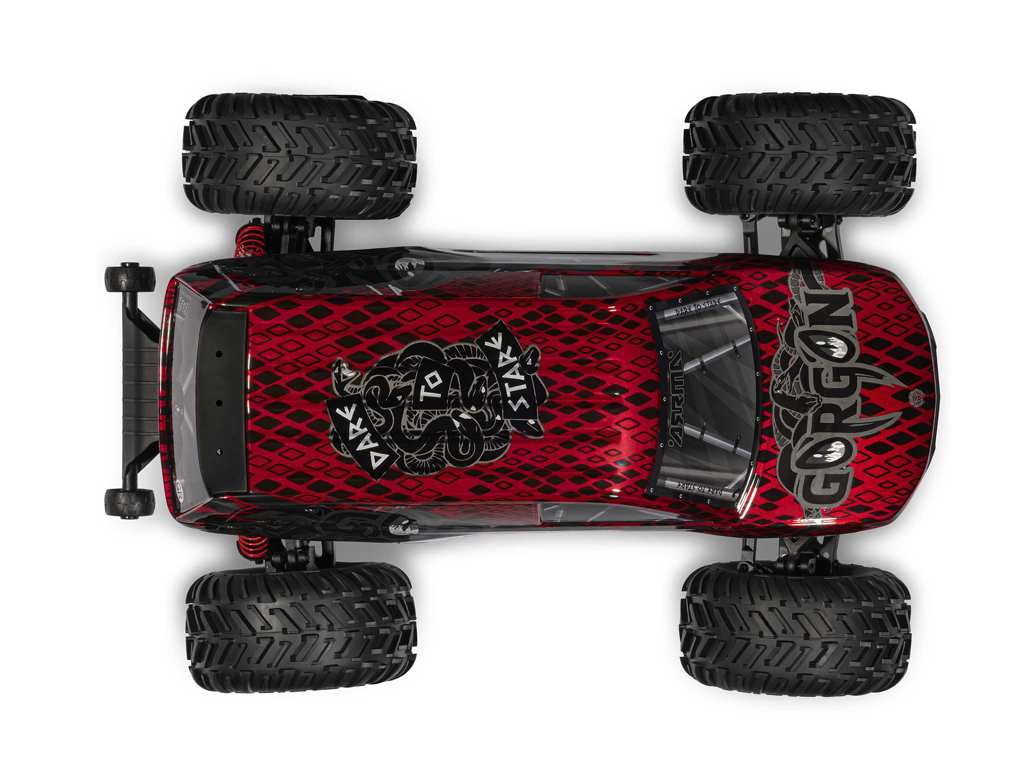 Arrma 1/10 GORGON 223S 2WD RTR Brushless Monster Truck, Red/Black - 13