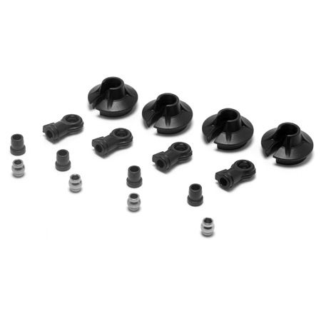 Losi LOSA5435 15mm Shock Ends, Cups, Bushing: 8B 2.0