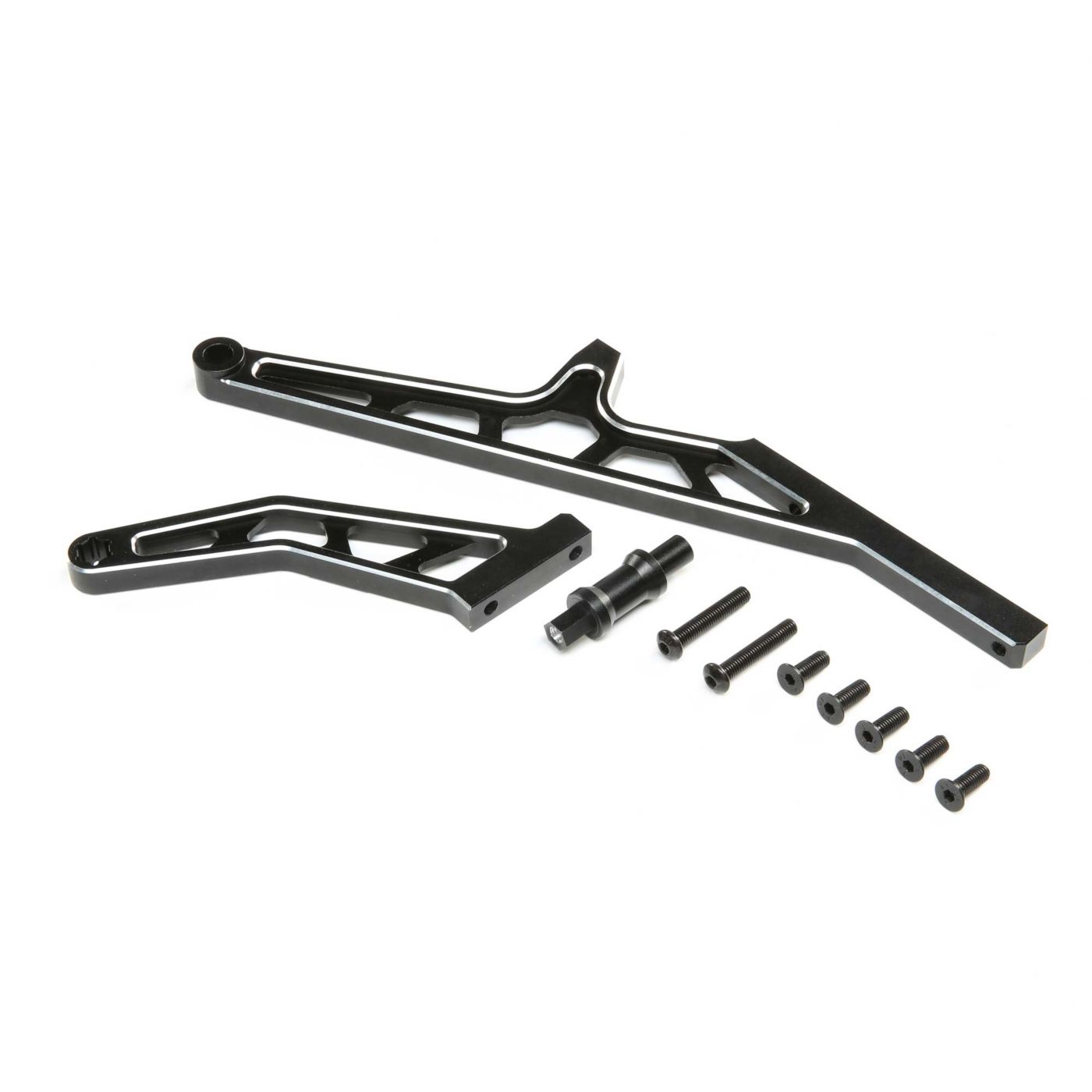 Losi LOS351015 Chassis Brace Set,Rear,Aluminum, Black: DBXL-E 2.0