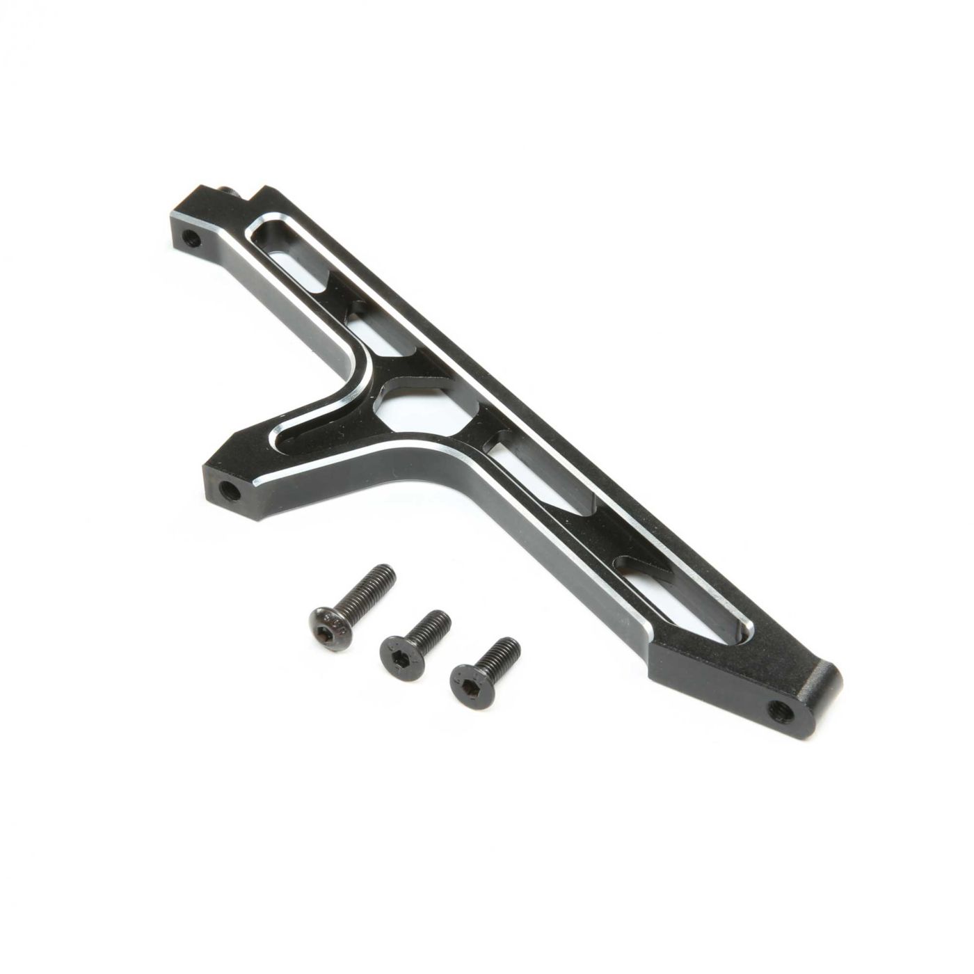 Losi LOS351016 Chassis Brace, Front, Aluminum, Black: DBXL-E 2.0