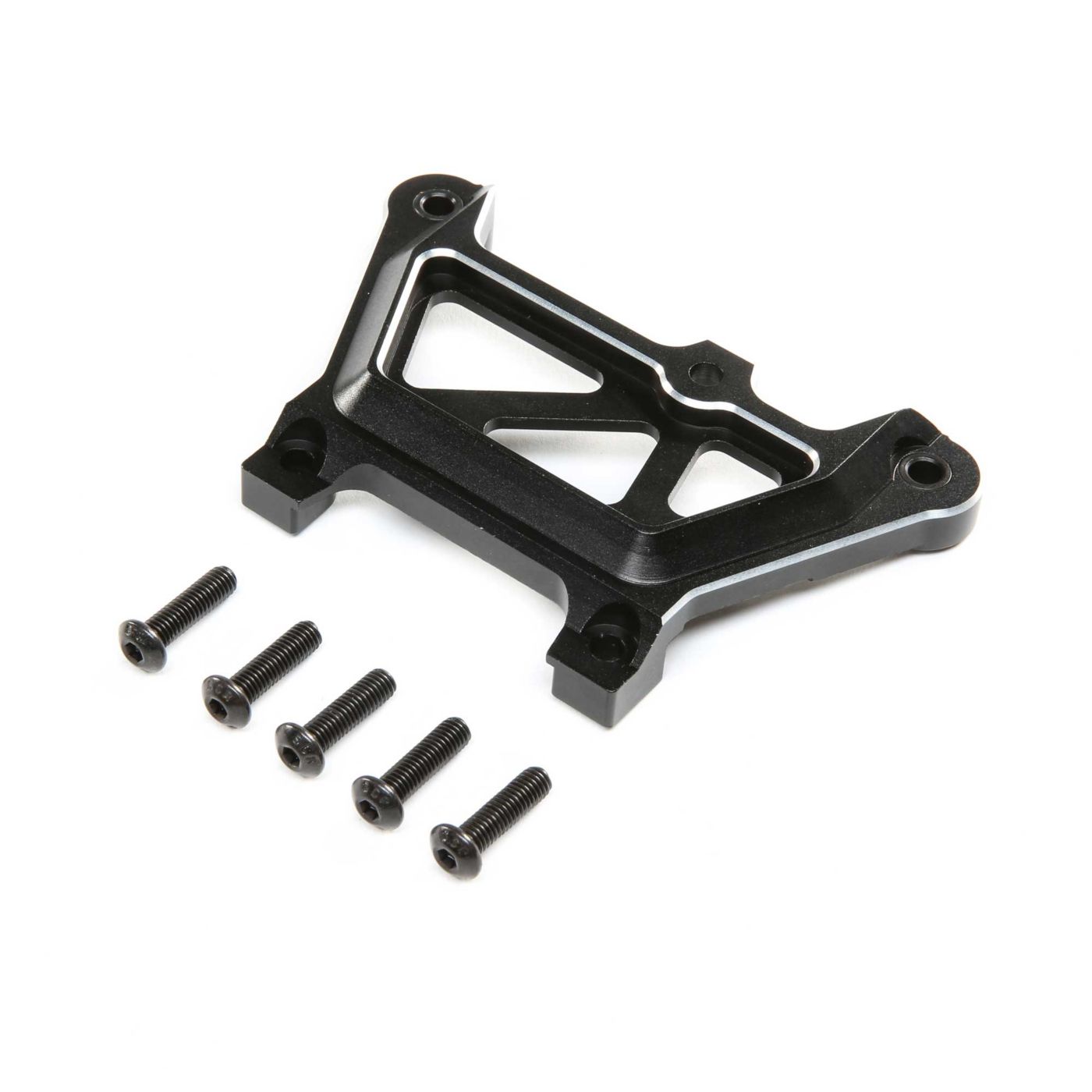 Losi LOS351018 Front Top Plate, Aluminum, Black: DBXL-E 2.0