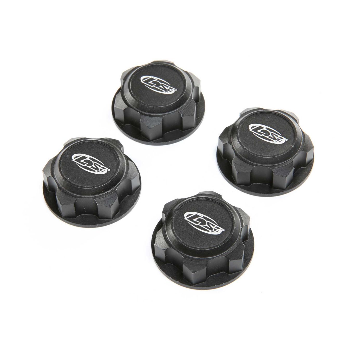 Losi LOS352009 Wheel Nut, Captured, Black (4): DBXL-E 2.0
