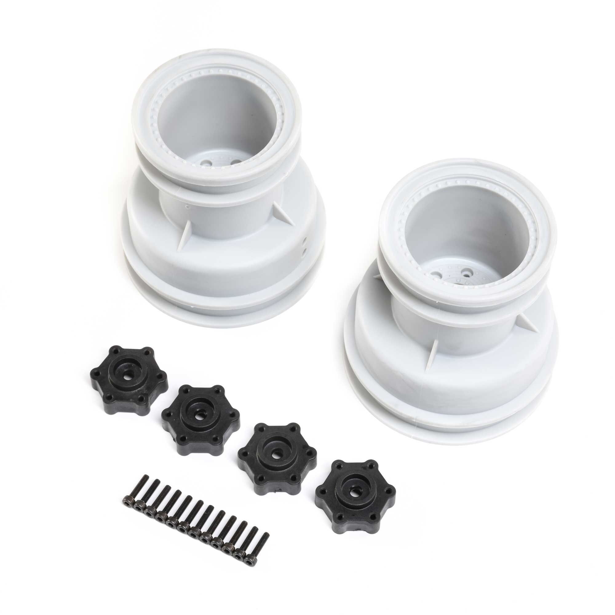 Losi LOS43033 MT Wheel, Silver (2): LMT