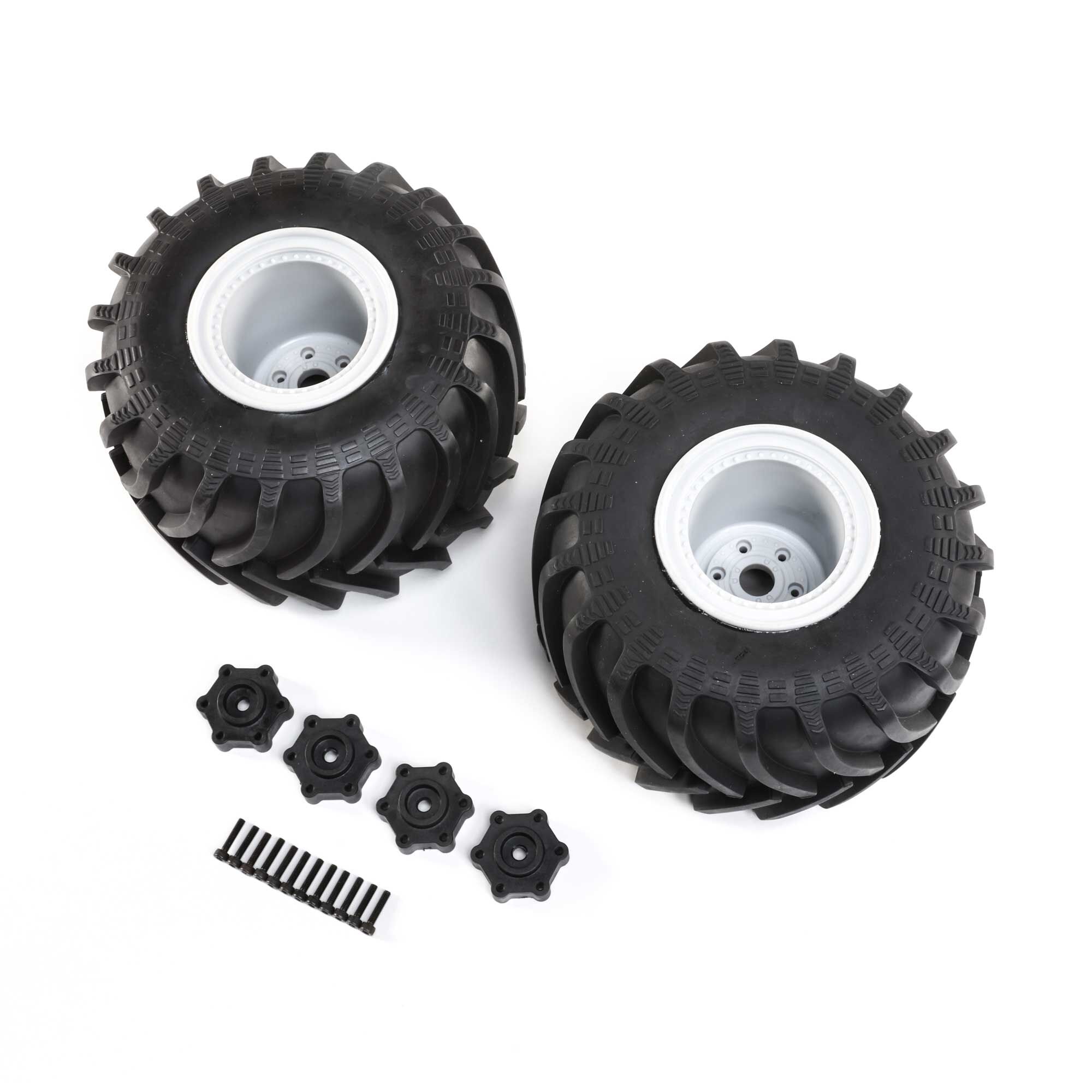 Losi LOS43034 Mounted Monster Truck Tires, L/R: LMT