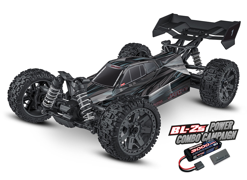 Traxxas Jato 4x4 1/8 BL-2s EHD RTR Svart
