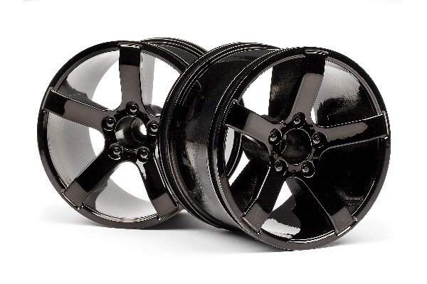 HPI HP101309 Bullet Mt Wheels Black Chrome (Pr)