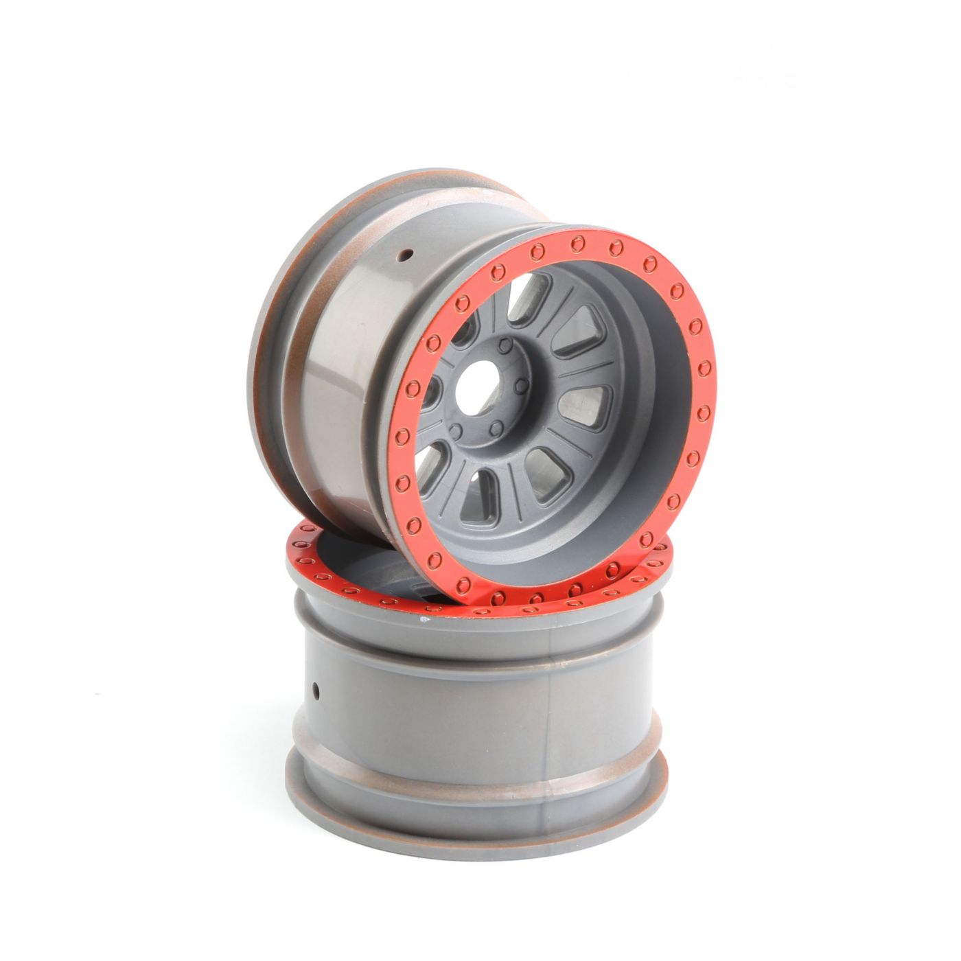 Losi LOS45027 Wheel, Silver (2): Super Rock Rey