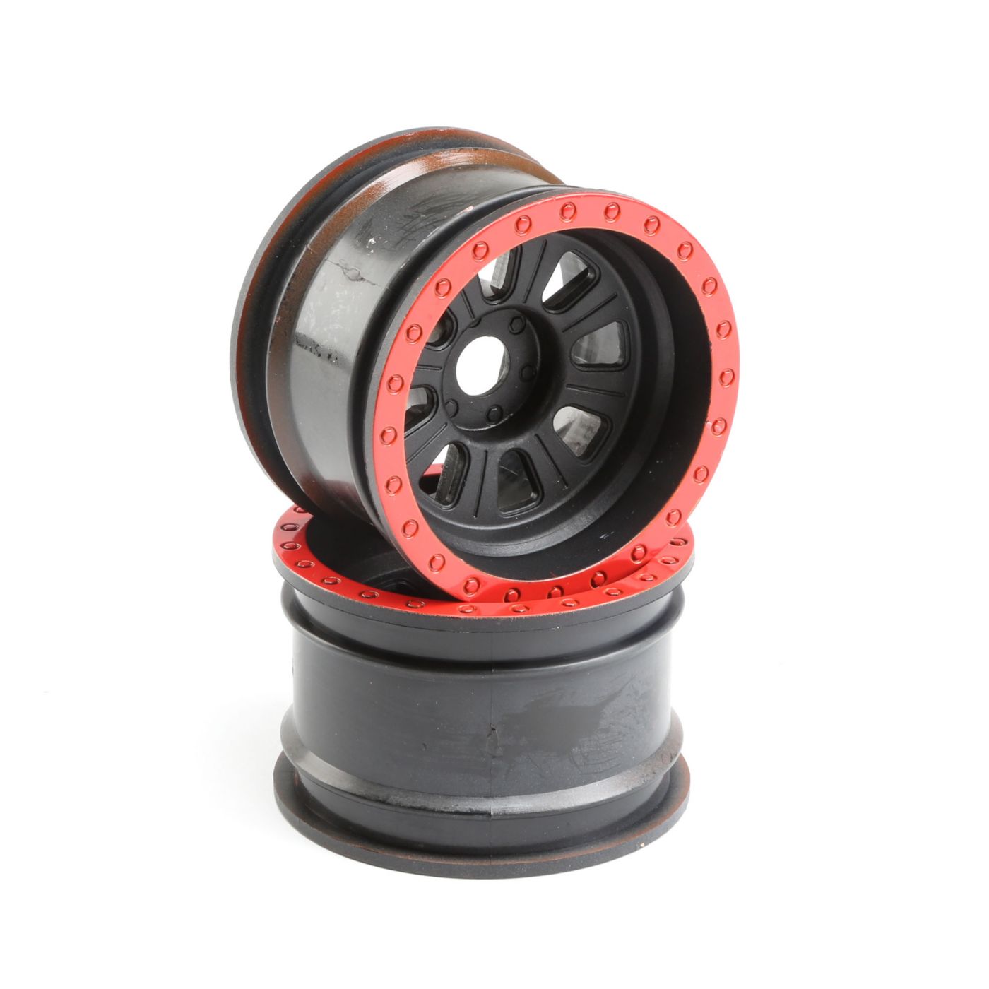 Losi LOS45028 Wheel, Black (2): Super Rock Rey