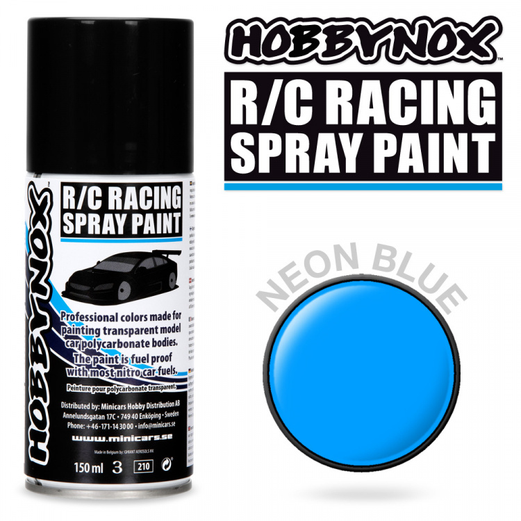 Hobbynox HN1407 Neon Blue R/C Racing Car Spray Paint 150 ml
