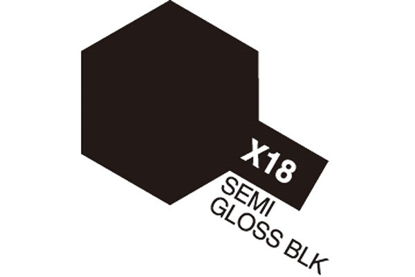 TAMIYA 81518 Acrylic Mini X-18 Semi Gloss Black