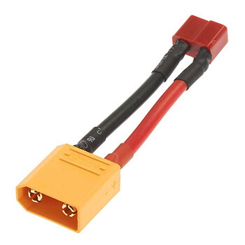 Arrma AR390195 XT90 to T-Plug Charging Adapter Lead Nero