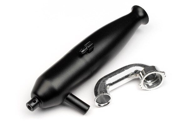 HPI HP101396 Black Exhaust Pipe & Manifold .28
