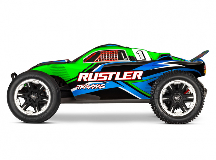 Traxxas Rustler 2WD 1/10 RTR TQ EHD Green USB-C With Battery/Charger - 7