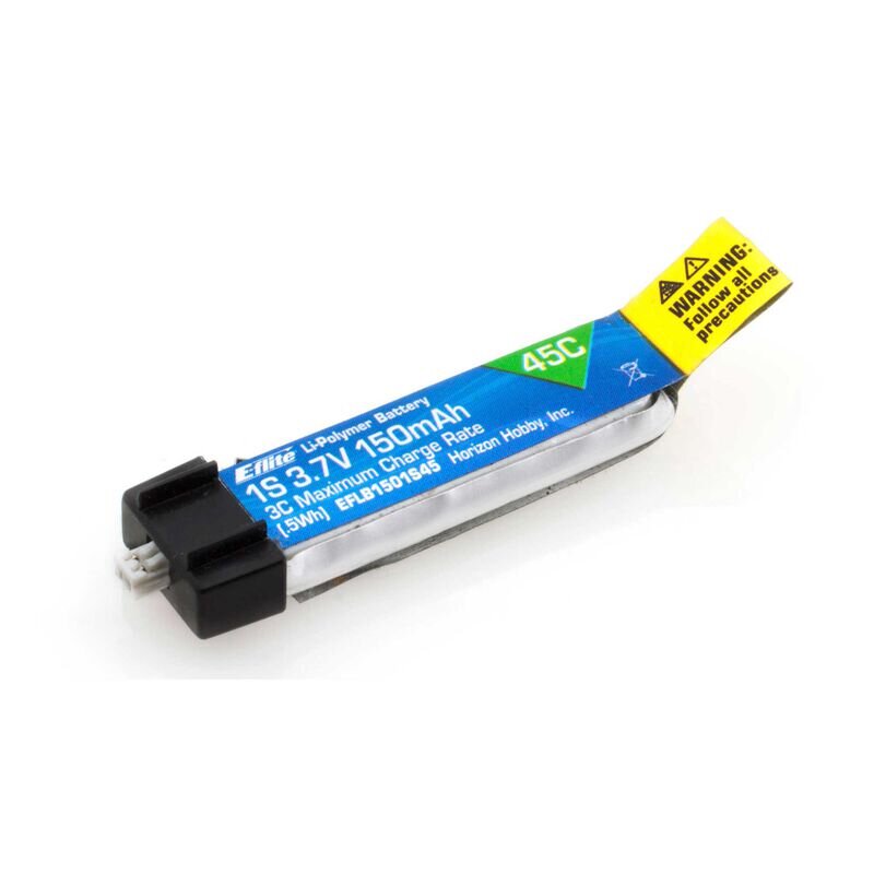 E-flite 150mAh 1S 3.7V 45C LiPo Battery - 2