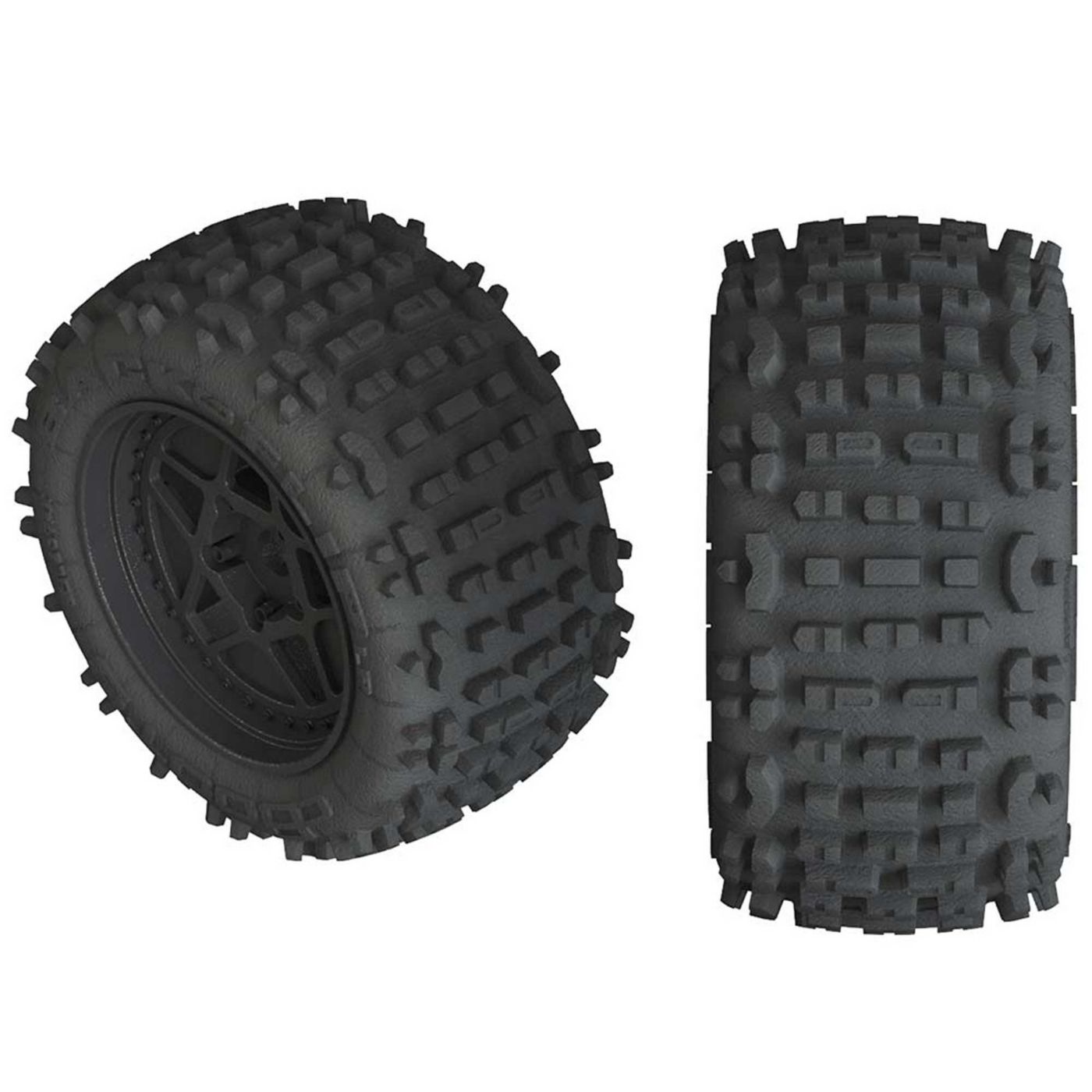 Arrma AR550050 1/10 dBoots Backflip LP Front/Rear 3.8 Pre-Mounted Tires 17mm Hex