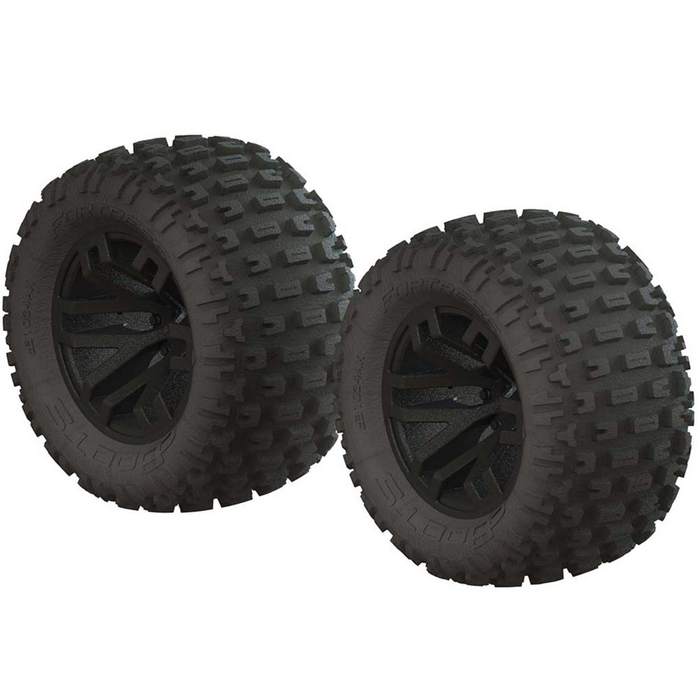 Arrma AR550044 dBoots Fortress MT Tire Set Glued Blk (2) - 2