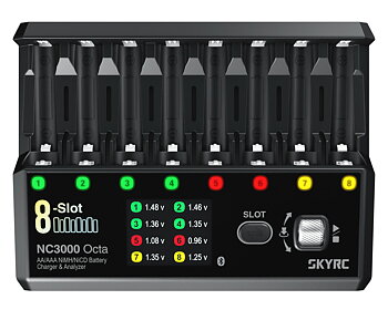Sky RC SK-100228-01 NC3000 Octa Charger NiMH/NiCd AA/AAA 0.2-3A PD 65W
