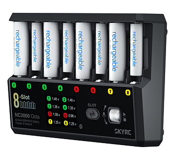 Sky RC SK-100228-01 NC3000 Octa Charger NiMH/NiCd AA/AAA 0.2-3A PD 65W