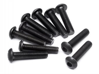 M3X12 Insexskruv Buttonhead K6S 10st