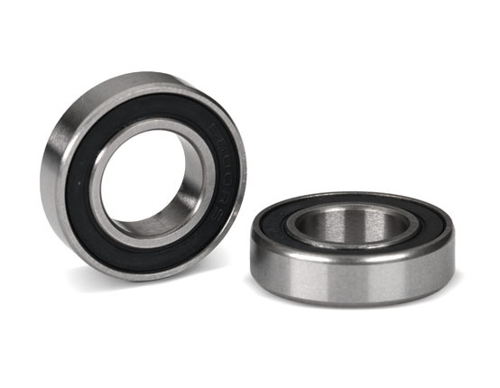 Ball bearing 10x19x5mm Rubber sealed Black (2)