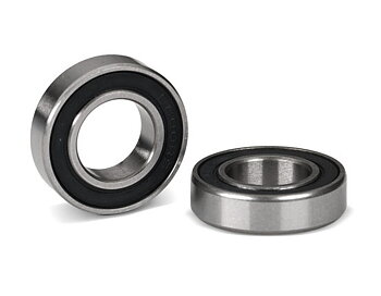 Ball bearing 10x19x5mm Rubber sealed Black (2)