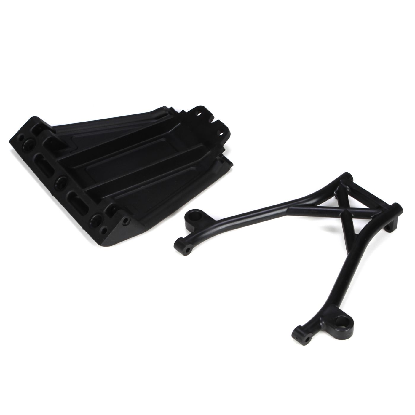 Losi LOSB2574 Front Skid Plate,Bumper Brace & Spacers: 5TT