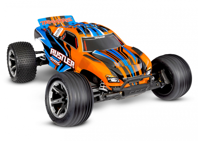 Traxxas Rustler 2WD 1/10 RTR TQ EHD Orange USB-C With Battery/Charger