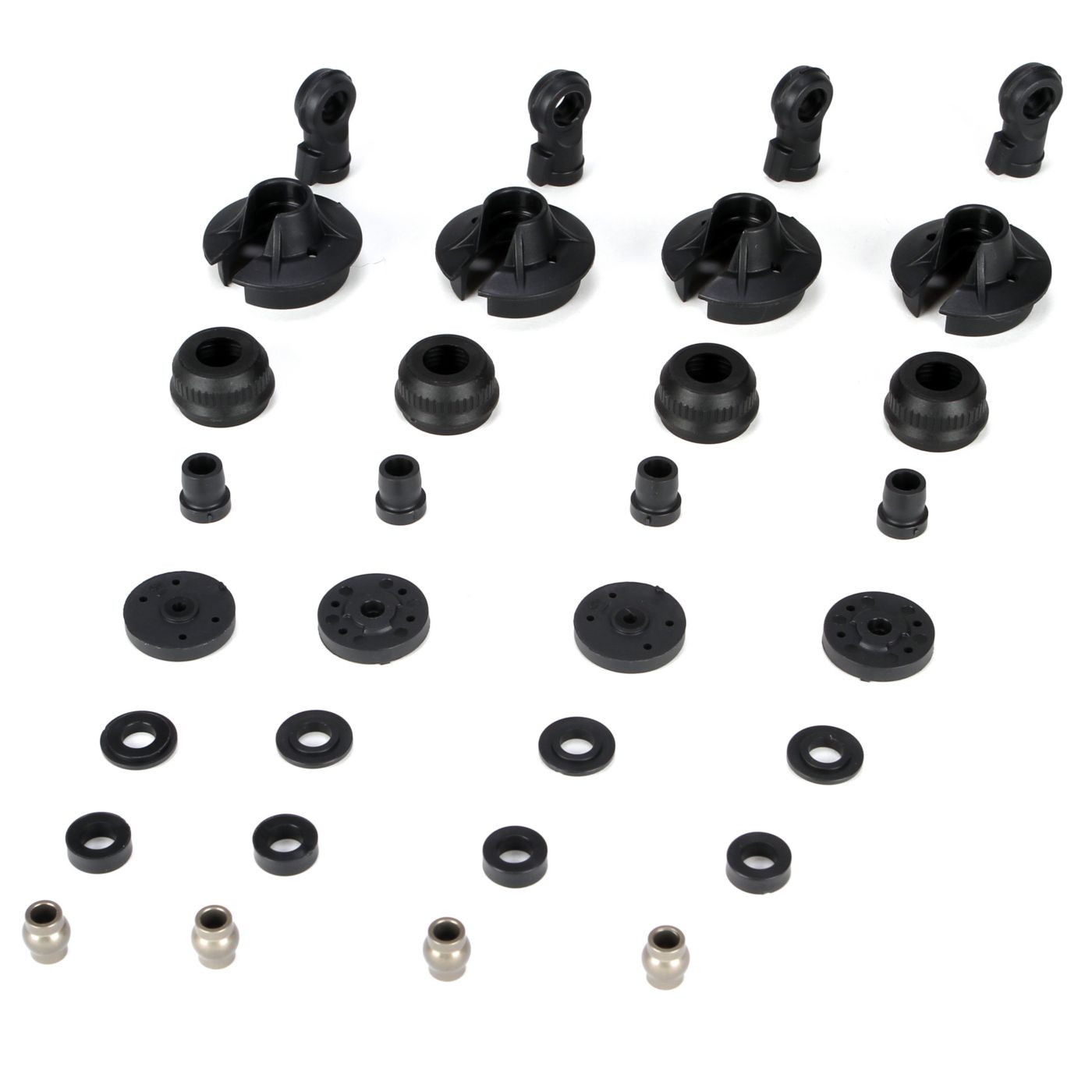 Losi LOSB2855 Shock Plastics & Balls (4): 5TT