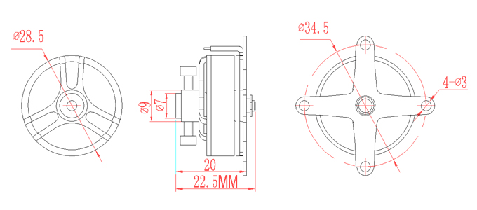 Emax GT2205-22 kv 1660kv 23g - 2