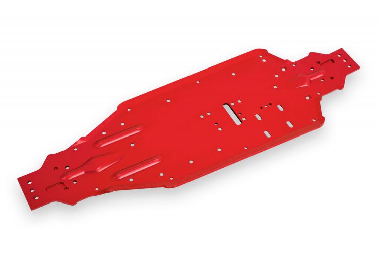 Chassis Base plate Alu (Red anodized) Sledge