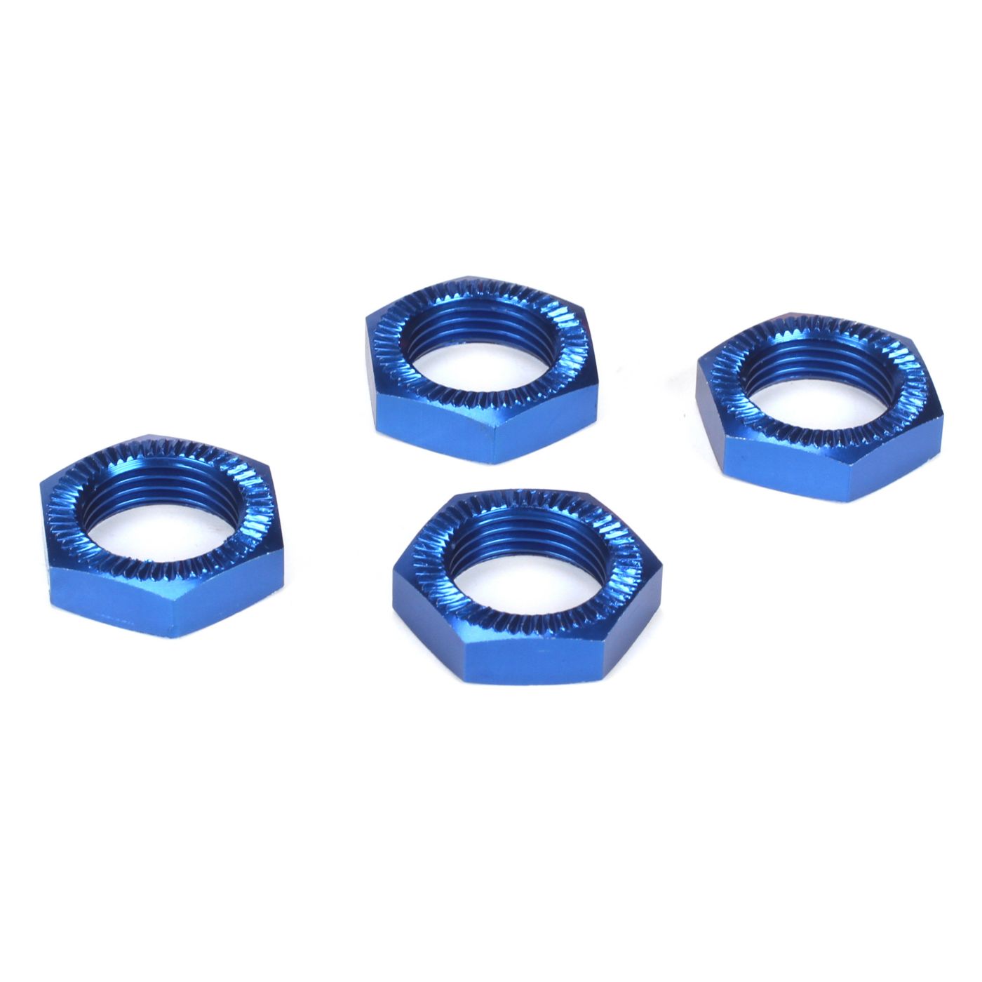 Losi LOSB3227 Wheel Nuts, Blue Anodized (4): 5TT