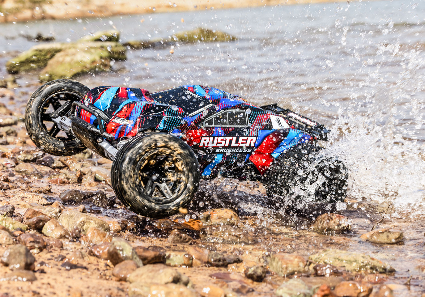 Traxxas Rustler 2WD 1/10 HD VX3 BL 3S RTR Röd - 2