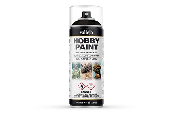 Vallejo 28012 Hobby Paint Primer Basis Black 400ml