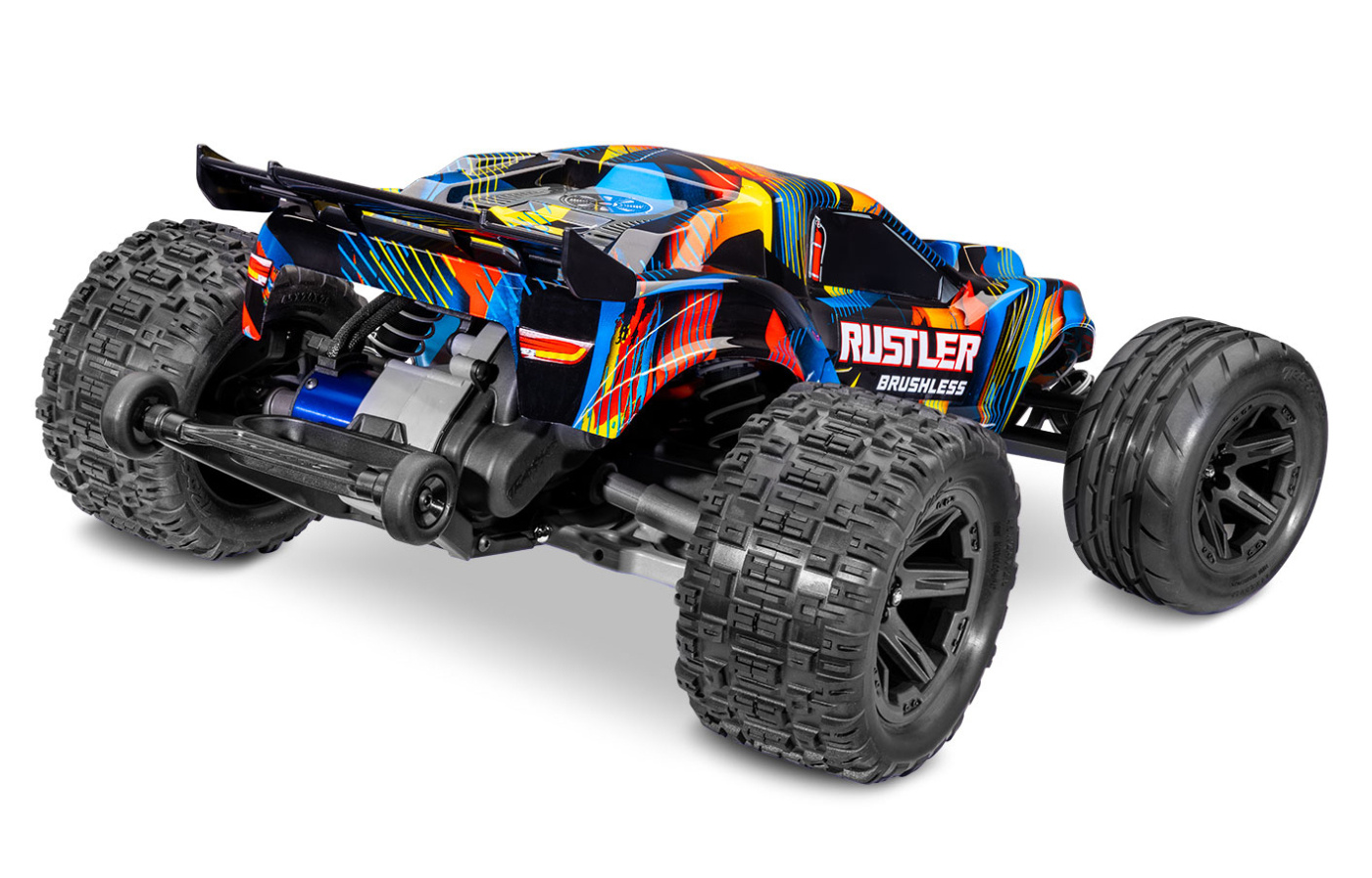 Traxxas Rustler 2WD 1/10 HD VX3 BL 3S RTR Gul - 12
