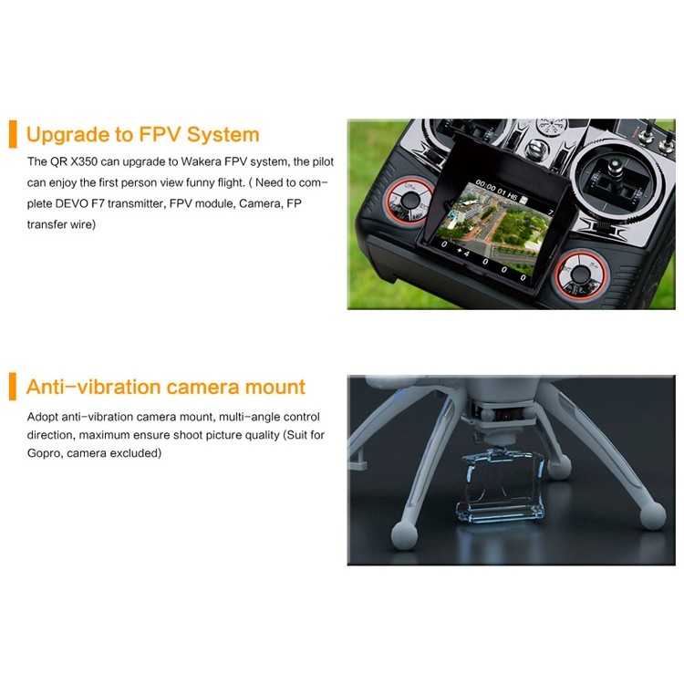 QR X350 GPS Multirotor DEVO-F7DS RTF/FPV* - 9