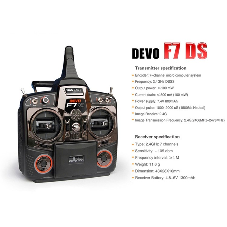 QR X350 GPS Multirotor DEVO-F7DS RTF/FPV* - 14