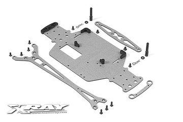 XRAY 47381155 Chassi Kolfiber set M18 LiPo - Silver#