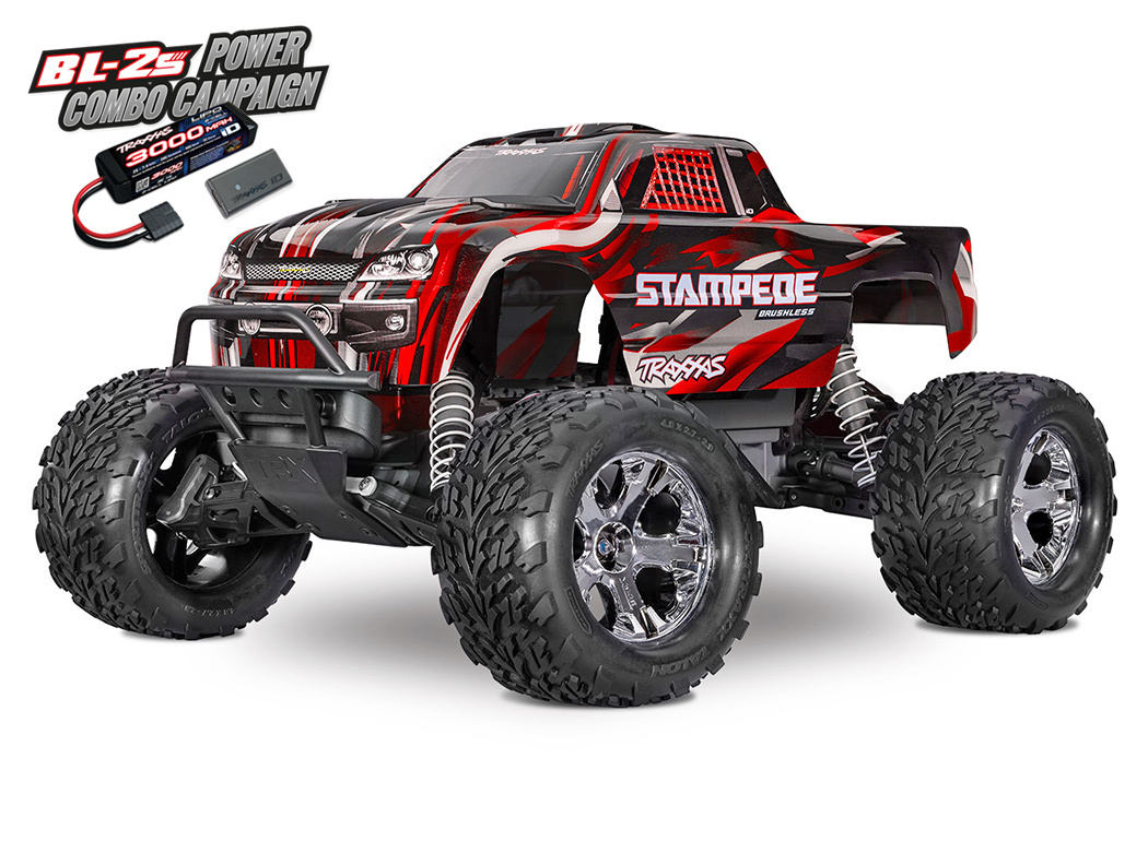 RC Sweden AB - Stampede 2WD 1/10 RTR TQ BL-2s HD Red