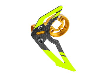 Aluminum Carbon Fiber Tail Motor Mount w/ Fin set GOLD BLADE 150 S