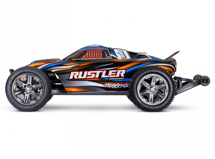 Traxxas Rustler 2WD 1/10 RTR TQ BL-2s EHD Orange - 5