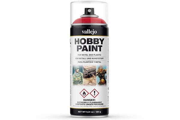 Vallejo 28023 Hobby Paint Primer Fantasy Bloody Red 400ml