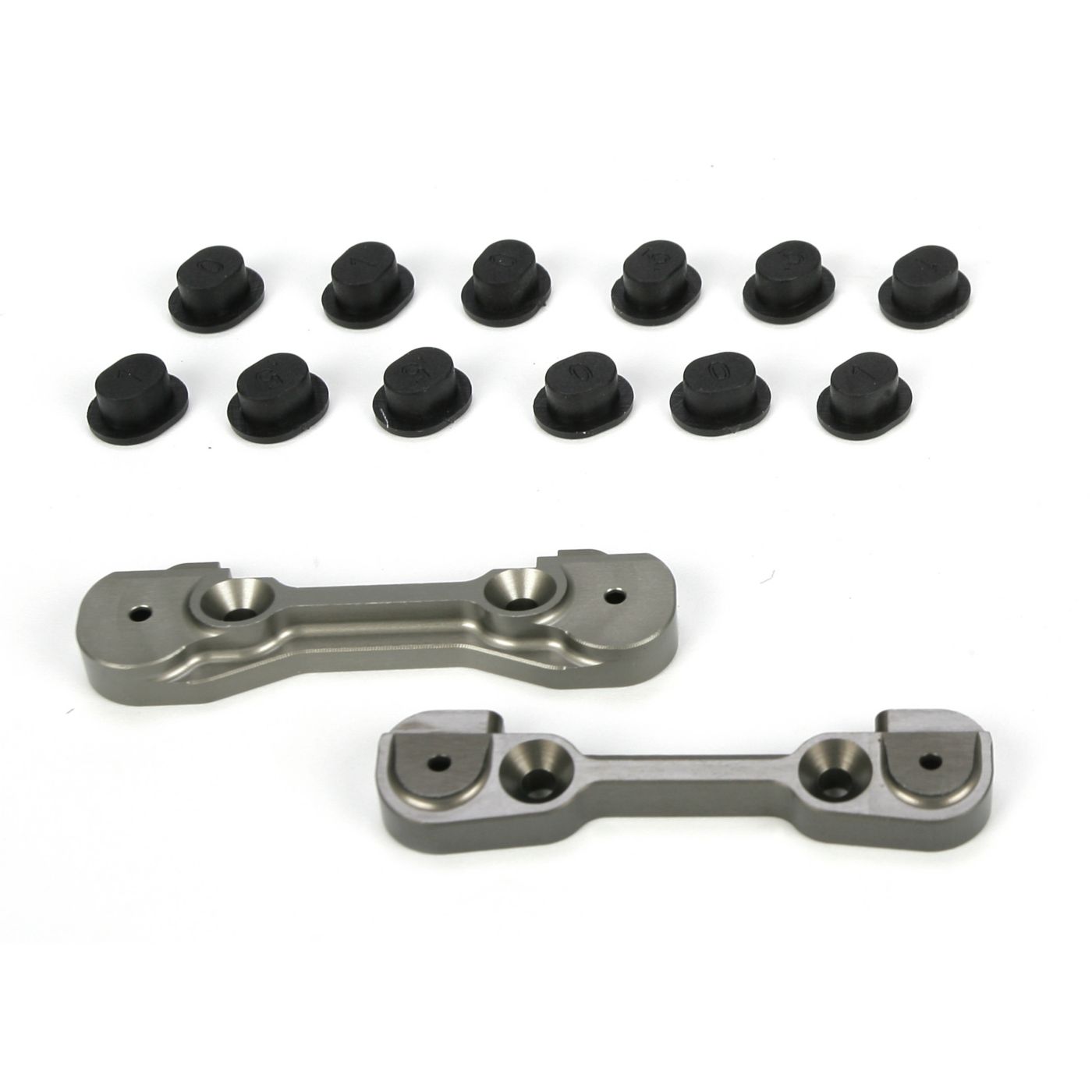 Losi LOSB4112 Adjustable Front Hinge Pin Holder Set: TEN