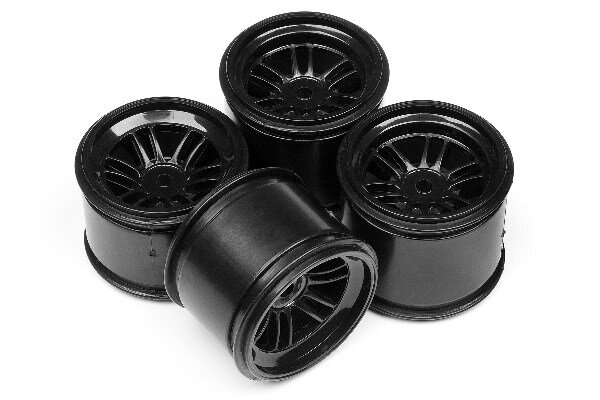 HPI HP102824 Ft01 Wheel Set (Black/Front 2Pcs/Rear 2Pcs)