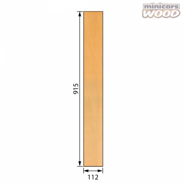 Basswood Plywood 5.0x112x915 mm 5-ply