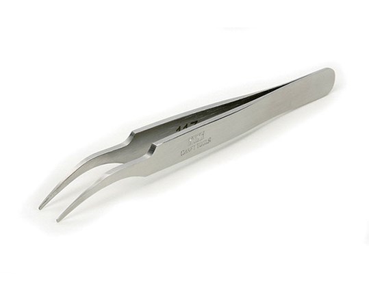 TAMIYA 74108 HG Angled Tweezers Round Tip - 2