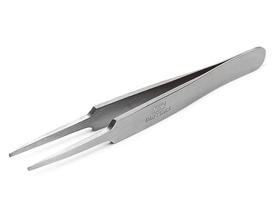 TAMIYA 74109 HG Straight Tweezers Round Tip - 2