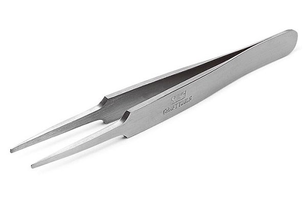 TAMIYA 74109 HG Straight Tweezers Round Tip