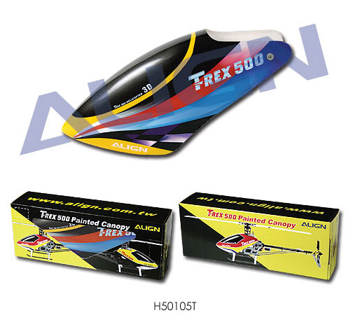 Align 500 Painted Canopy (Yellow - T-Rex 500)